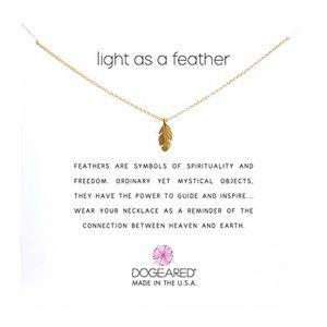 Dogeared "Light as a Feather" Leaf Necklace